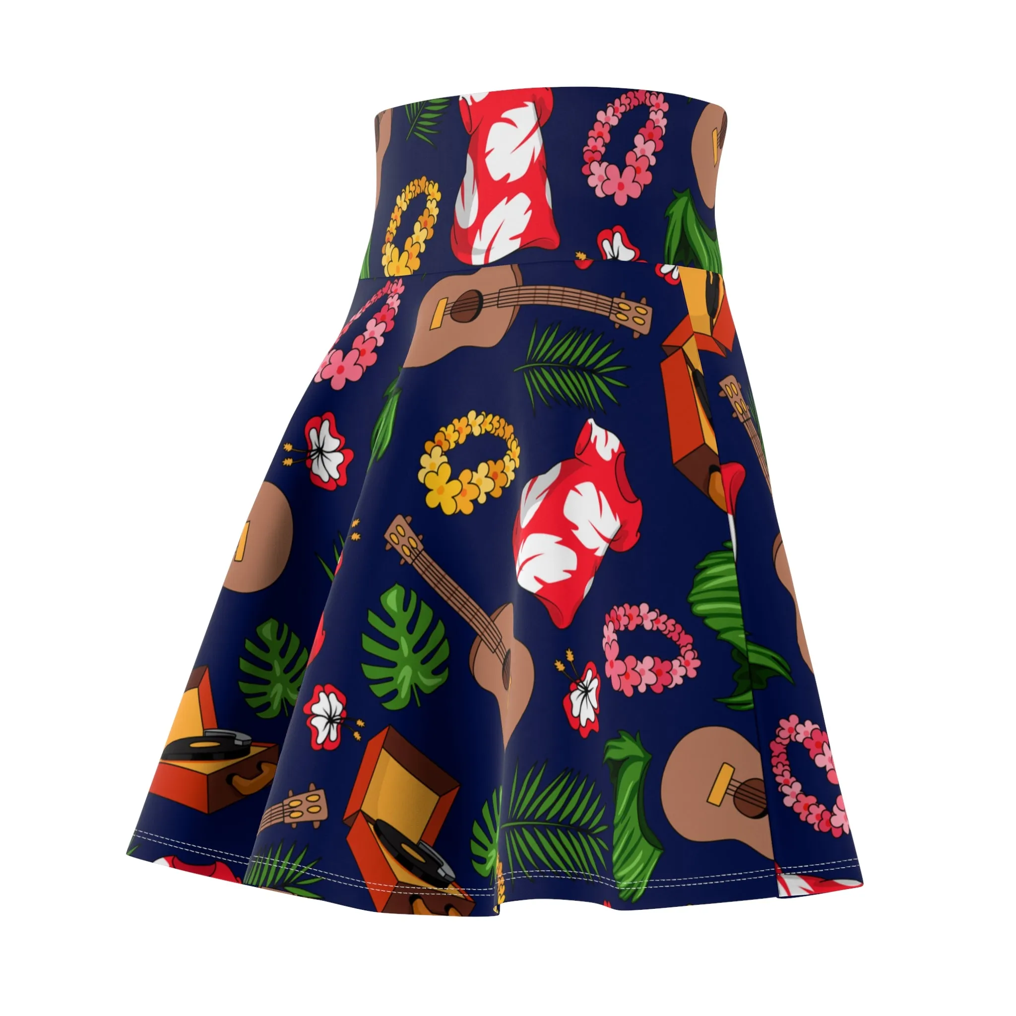 Disney Lilo And Stitch Hawaiian Roller Coaster Women's Skater Skirt