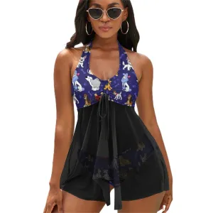 Dog Favorites Women's Split Skirt Swimsuit