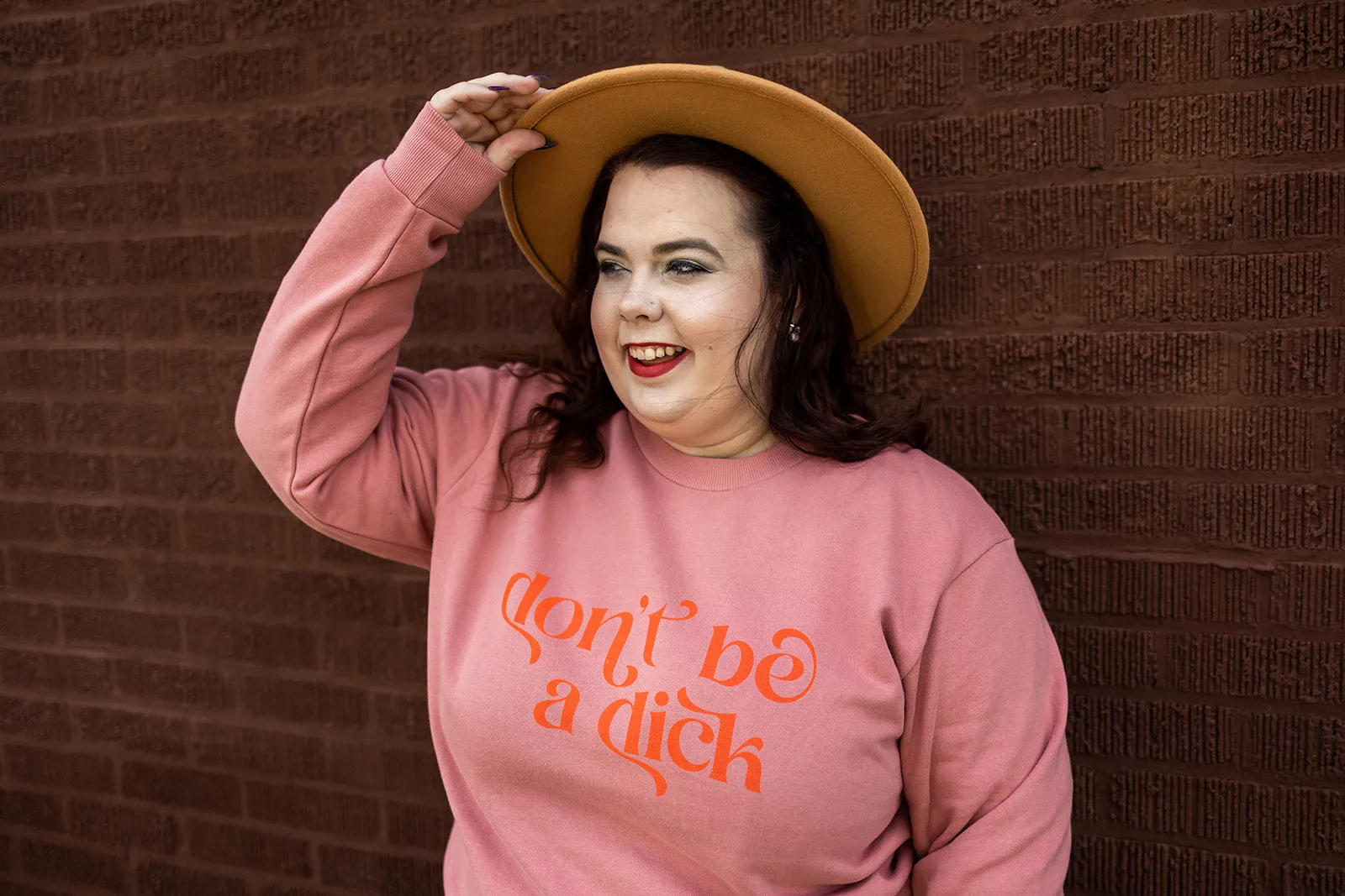 don't be a dick crewneck sweatshirt