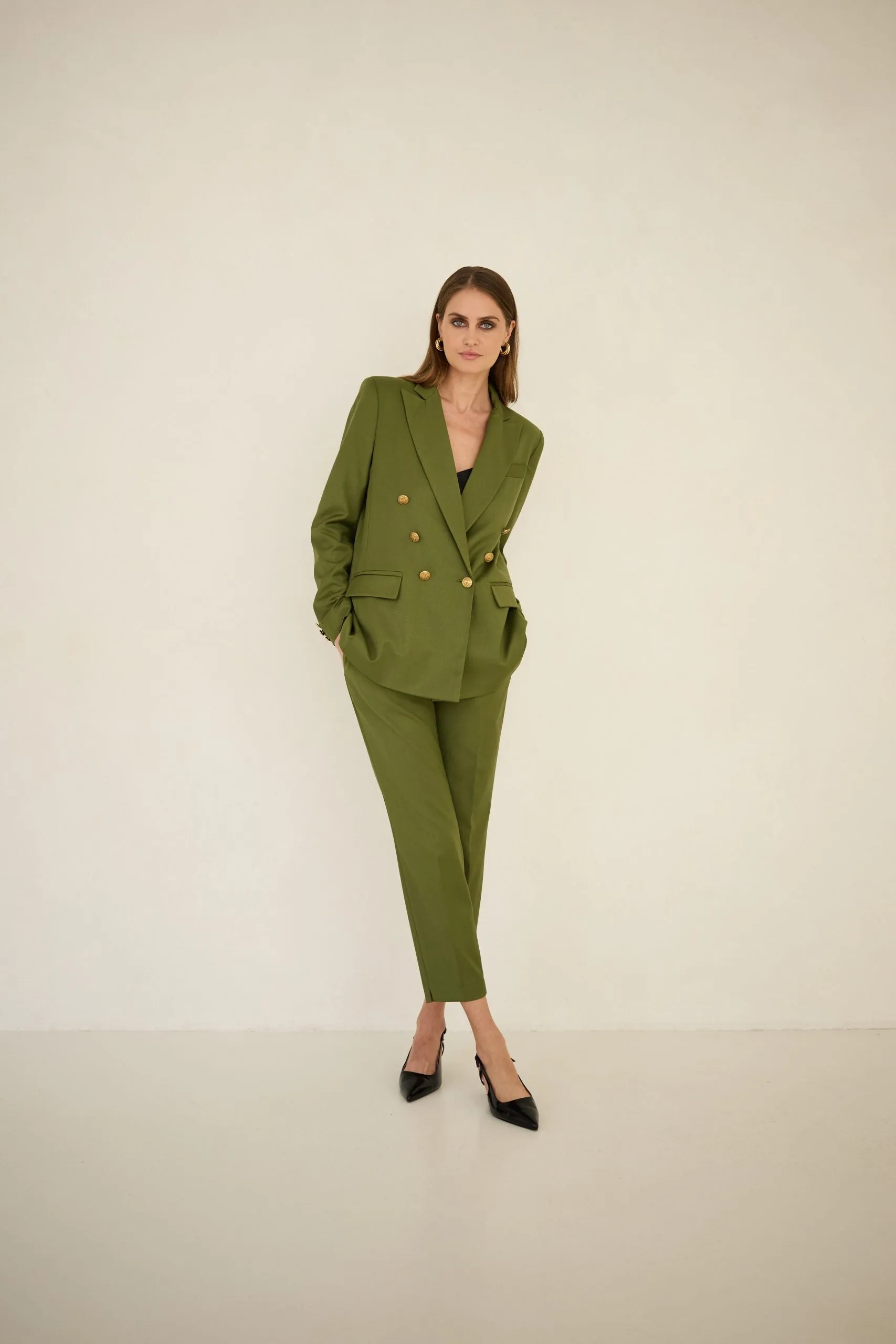 Double-breasted Jacket Olive