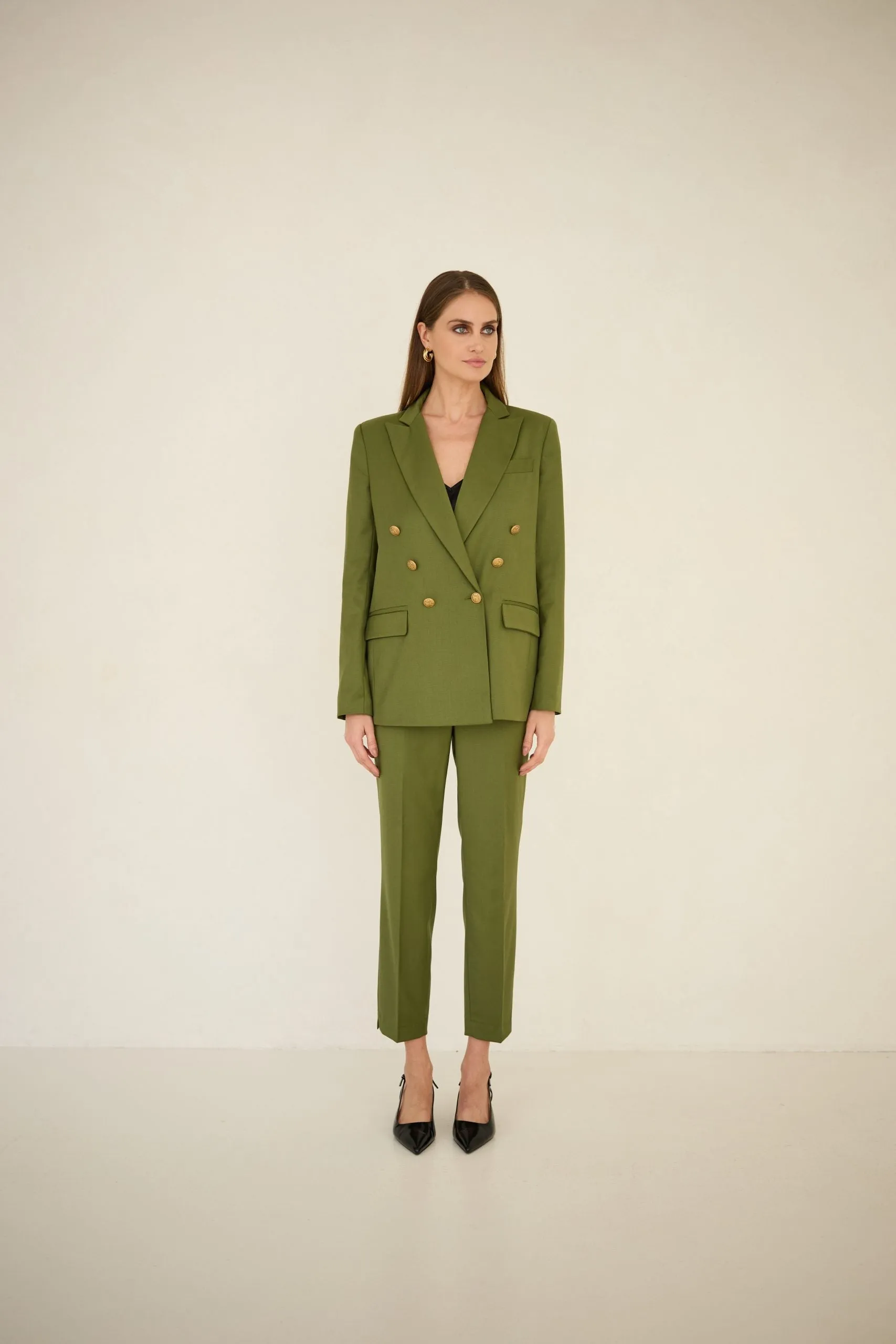 Double-breasted Jacket Olive