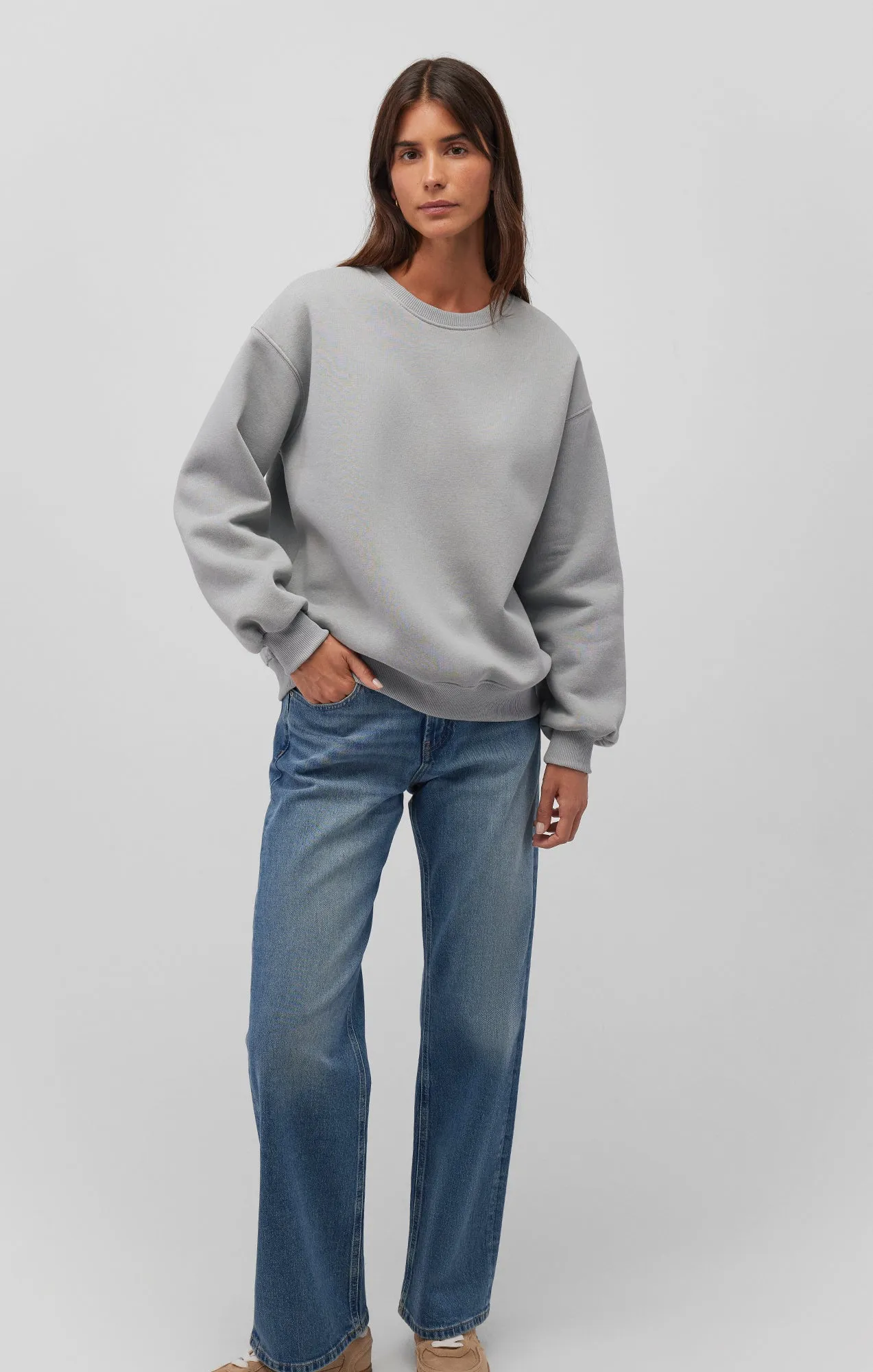 DROP SHOULDER SWEATSHIRT IN QUARRY