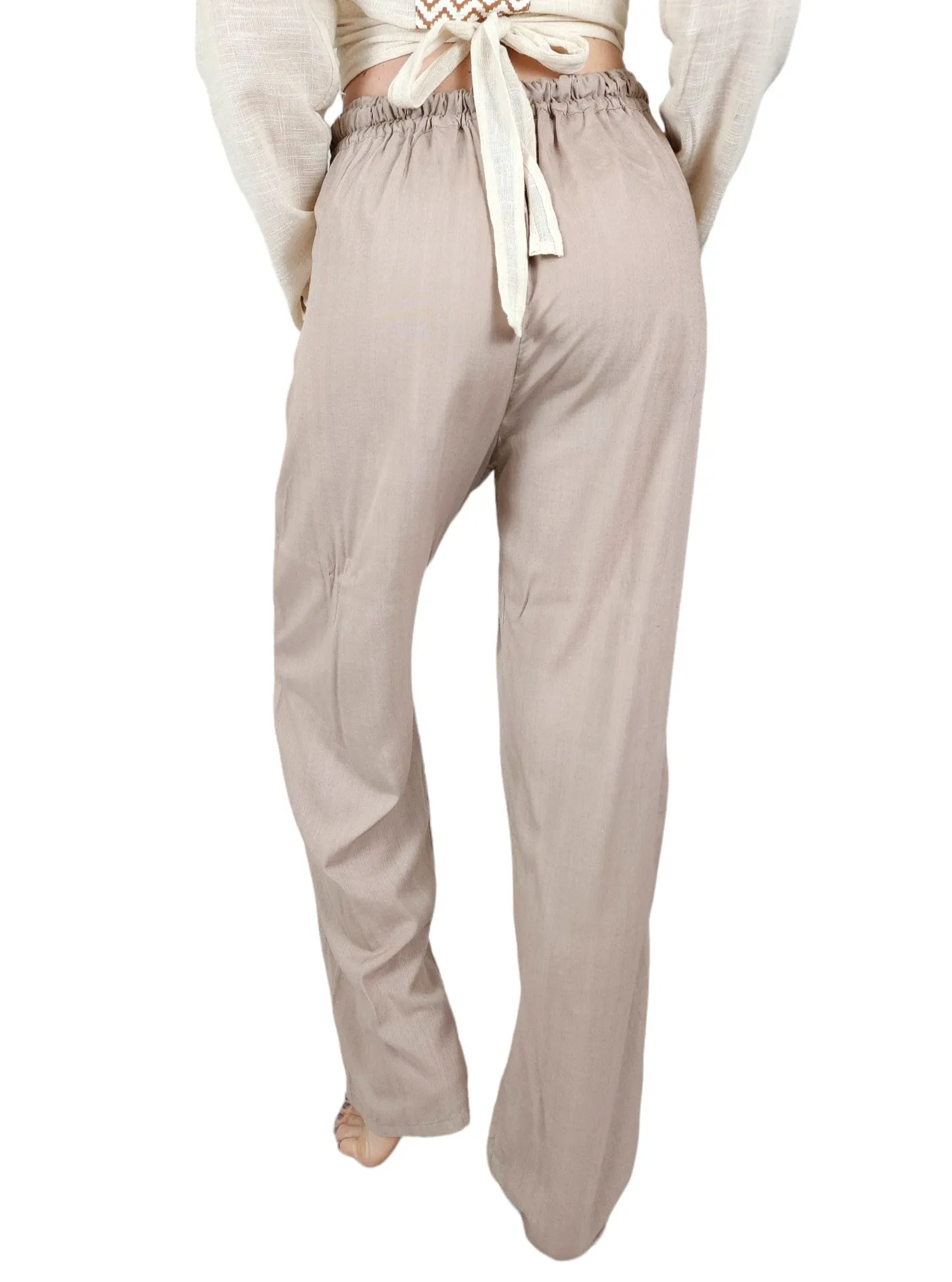 Dusty Rose Rayon Cotton Trousers