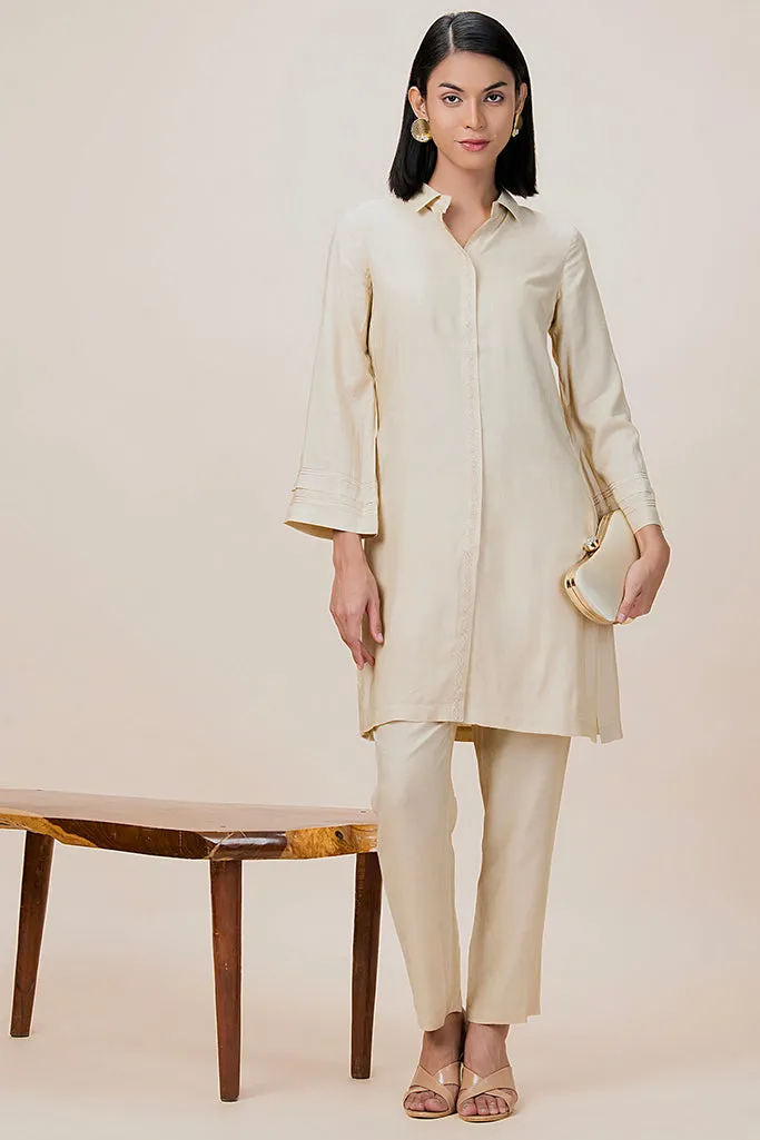 English Shirt Style Kurta Set