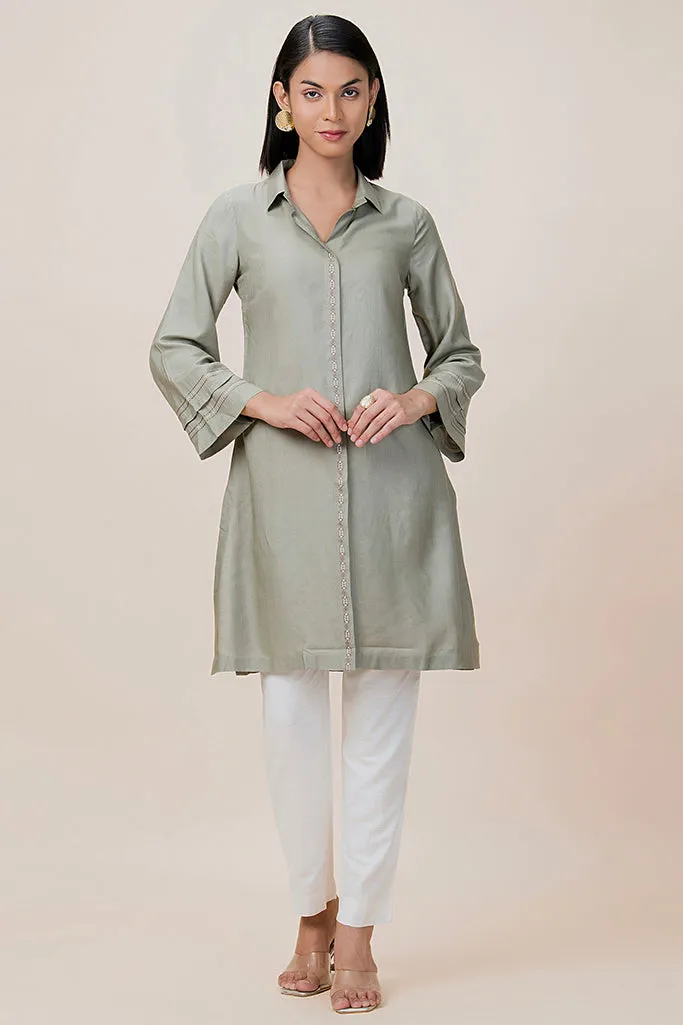 English Shirt Style Kurta Set