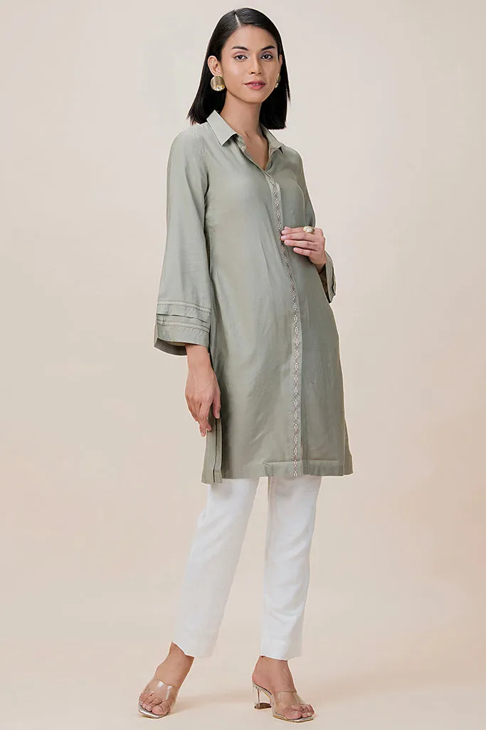 English Shirt Style Kurta Set