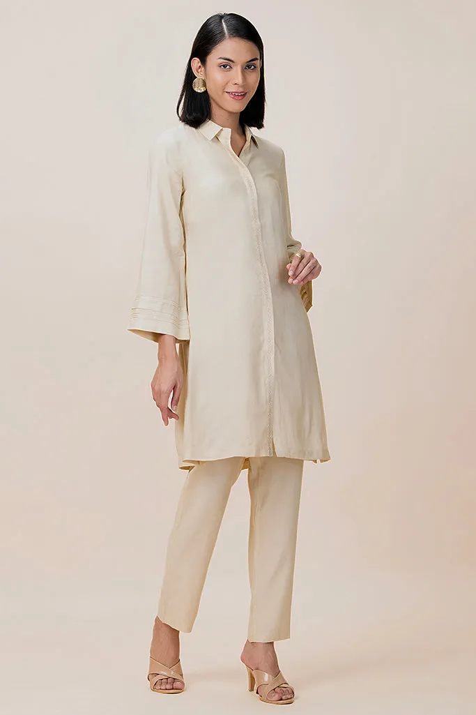 English Shirt Style Kurta Set