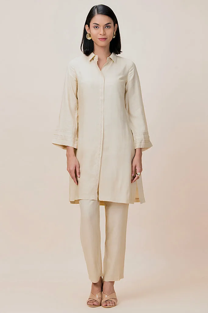 English Shirt Style Kurta Set