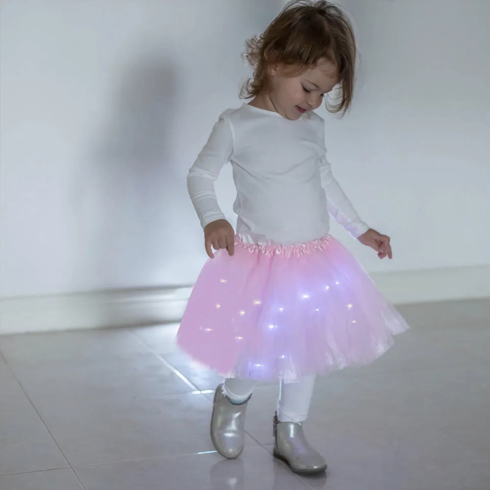 FancyDressWale Unicorn Pink Tutu LED Skirt and Top Birthday Dress for Girls-A3