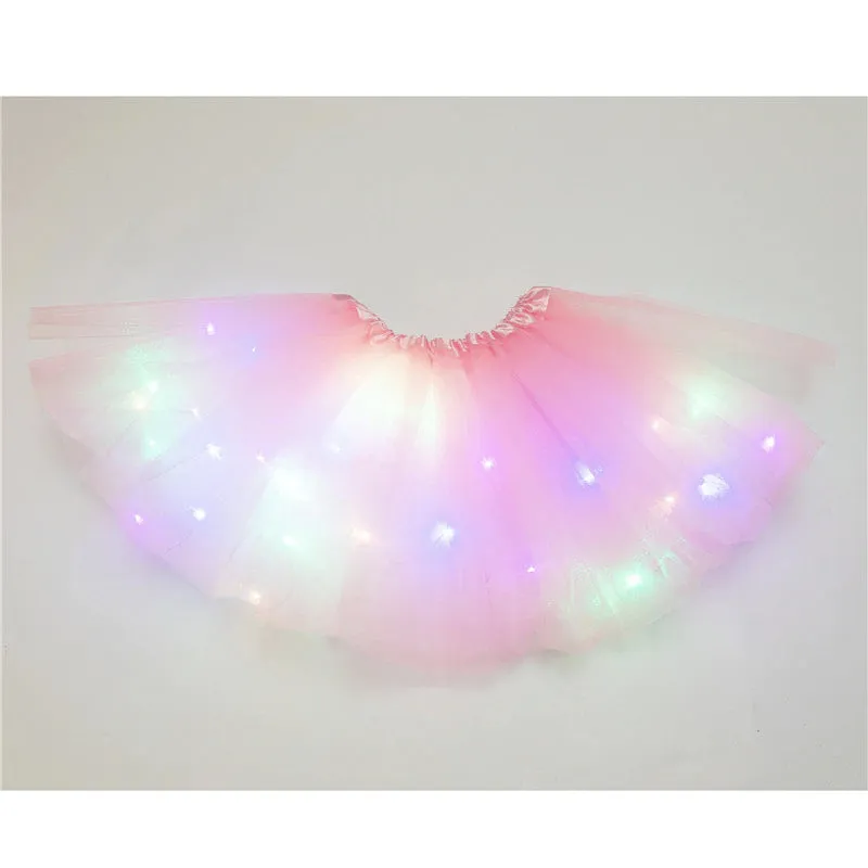 FancyDressWale Unicorn Pink Tutu LED Skirt and Top Birthday Dress for Girls-A3