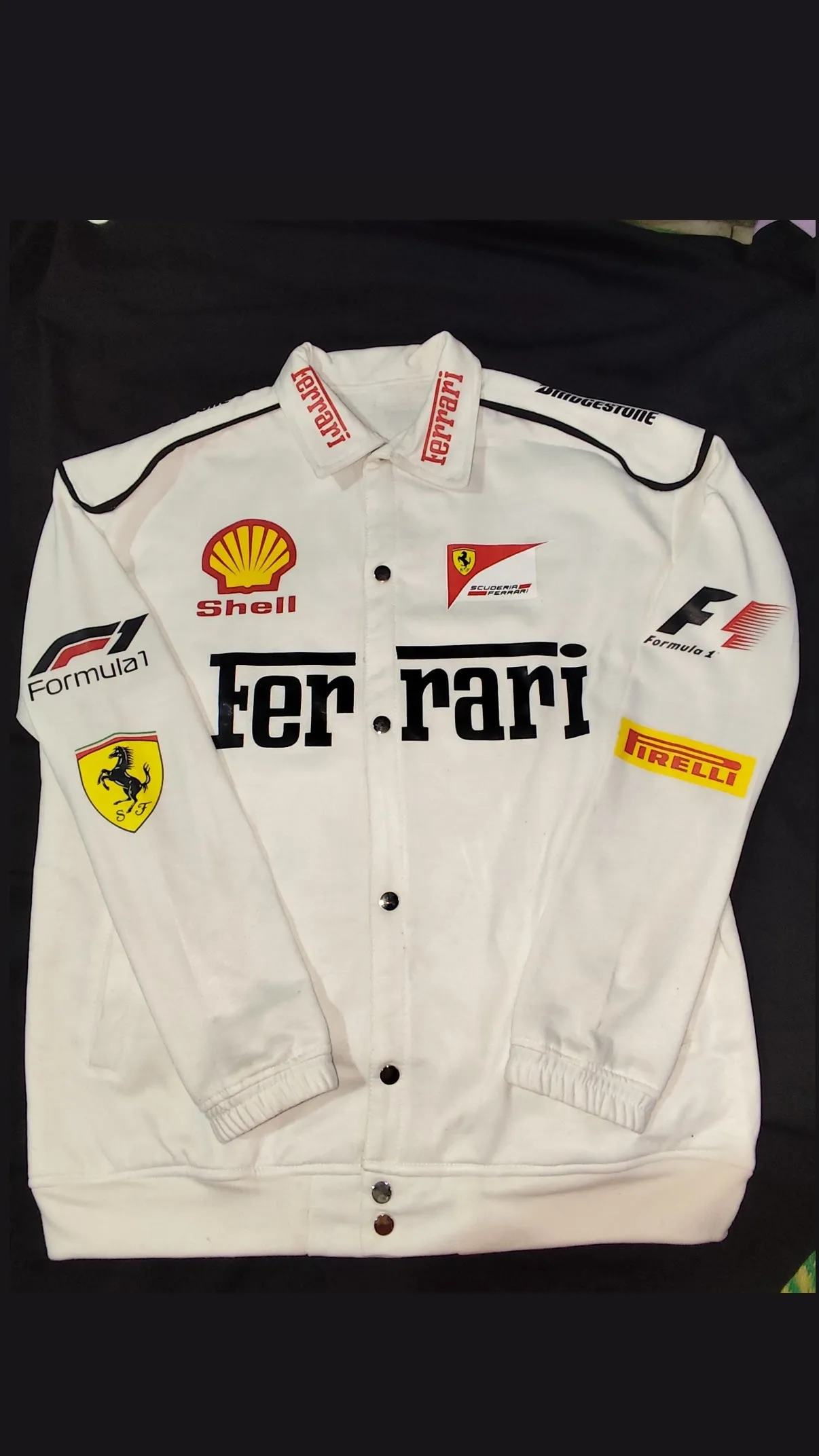 Ferrari F1 Vintage Racing Collar Varsity Jacket - Limited Edition