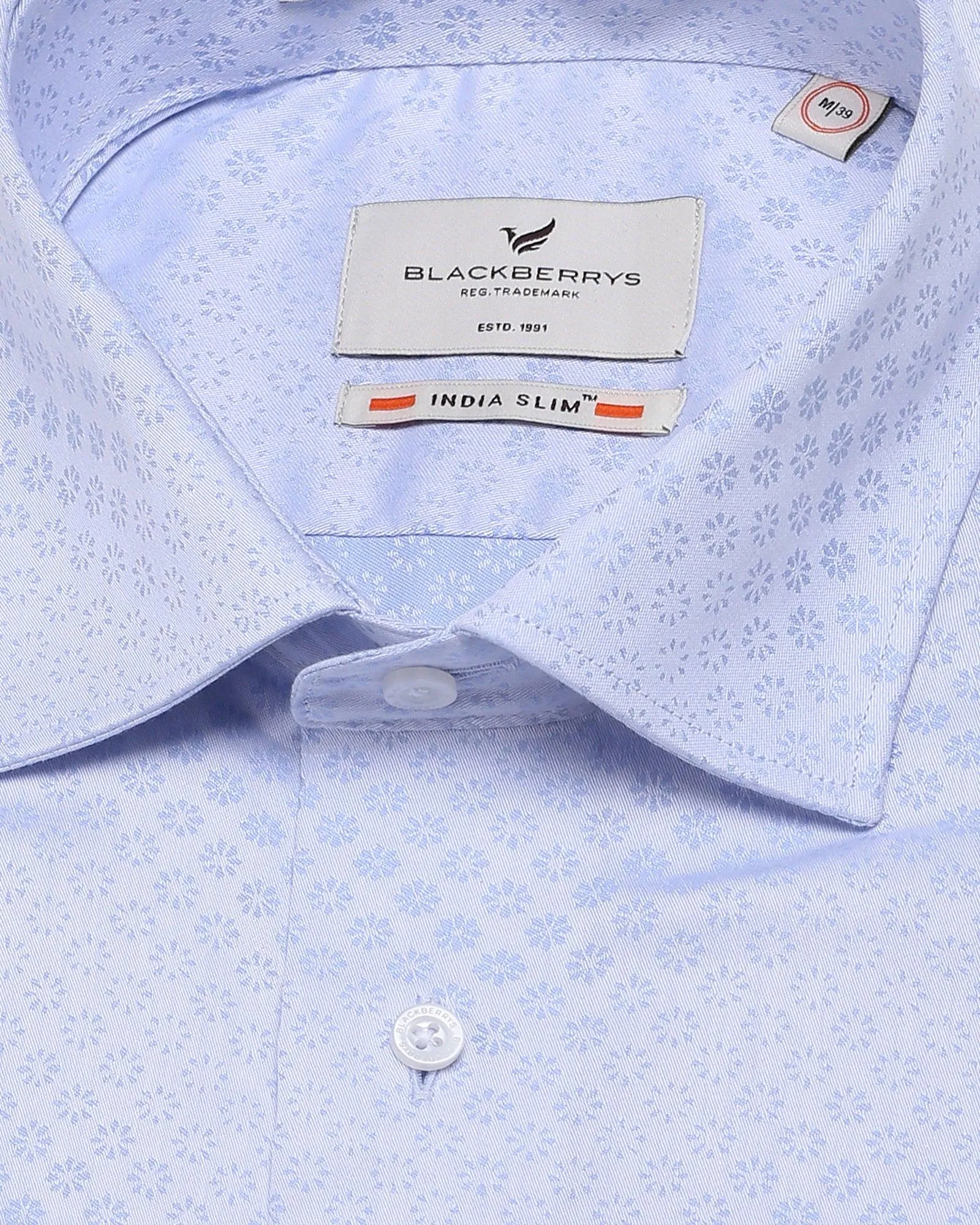 Formal Blue Printed Shirt - Jaxon