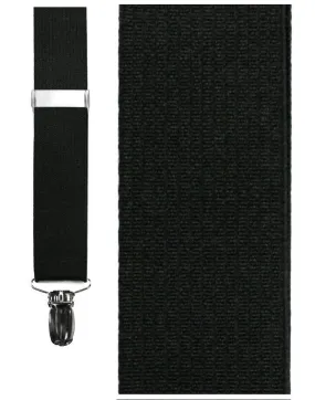 Formal Mylar Clip Tuxedo Suspenders (Black)