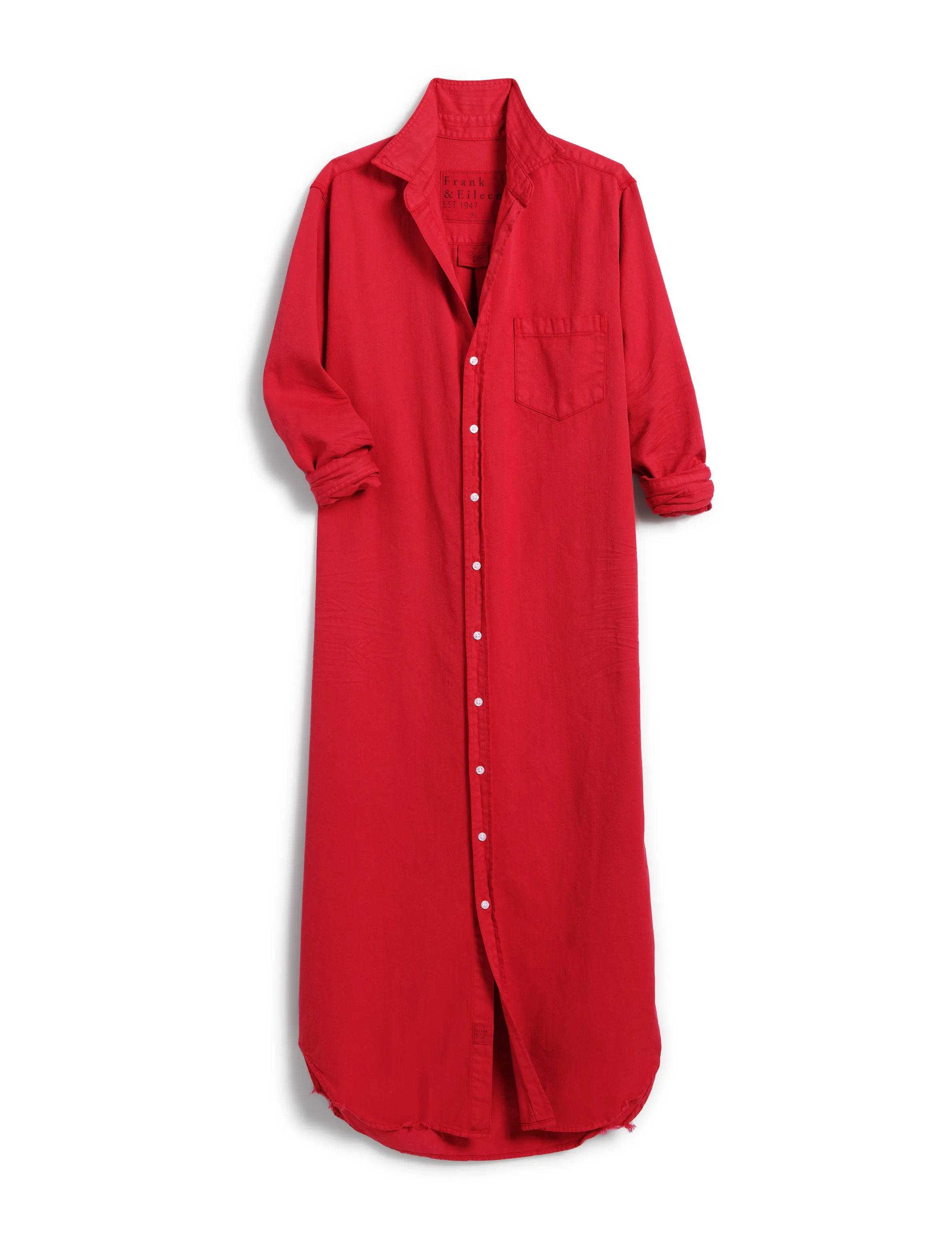 Frank & Eileen - Rory Maxi Shirt Dress in Crimson