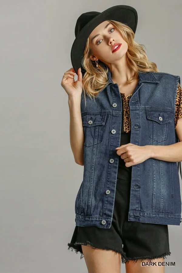 Fringe Denim Vest