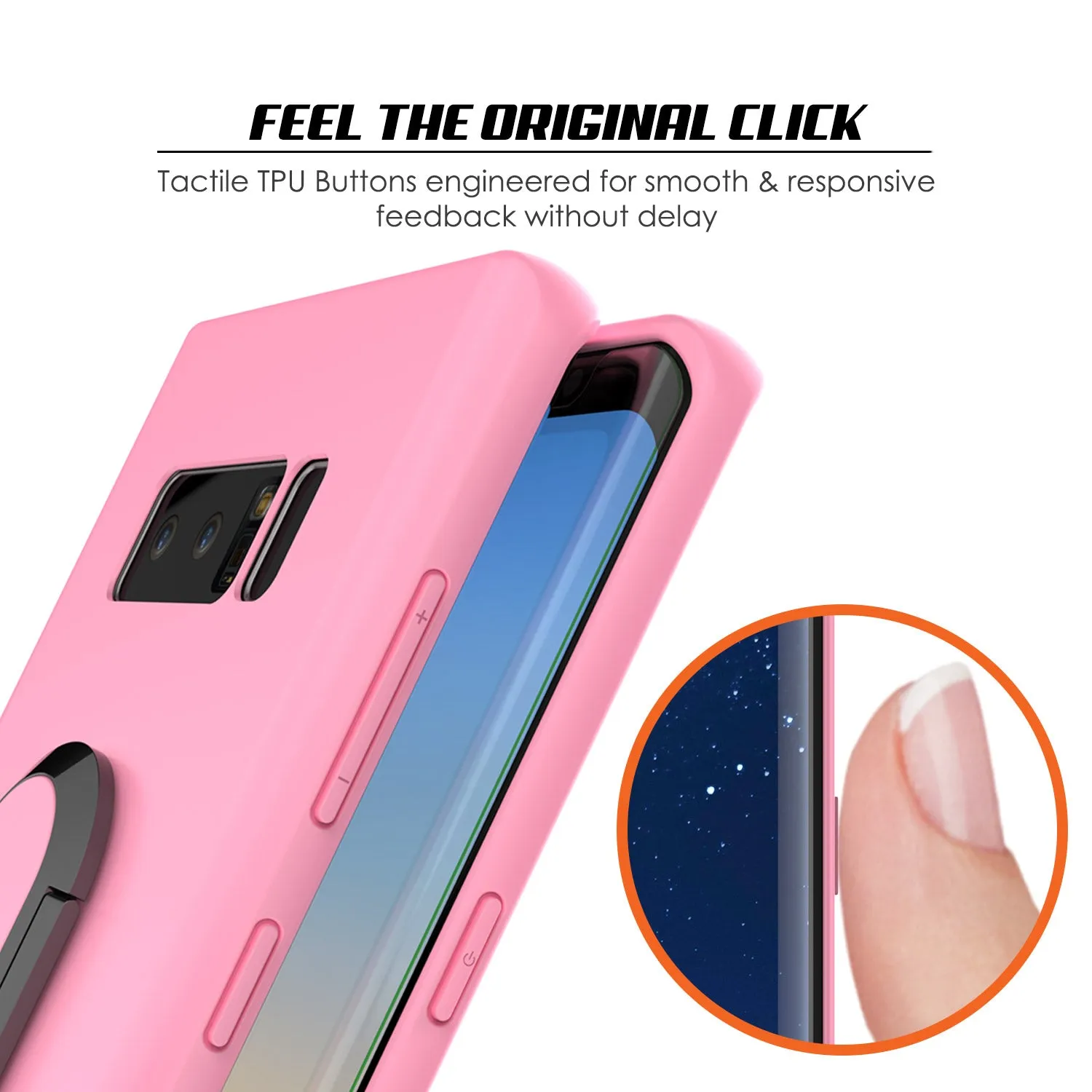 Galaxy Note 8 Punkcase Magnetix Screen Protector Slim Case [Pink]