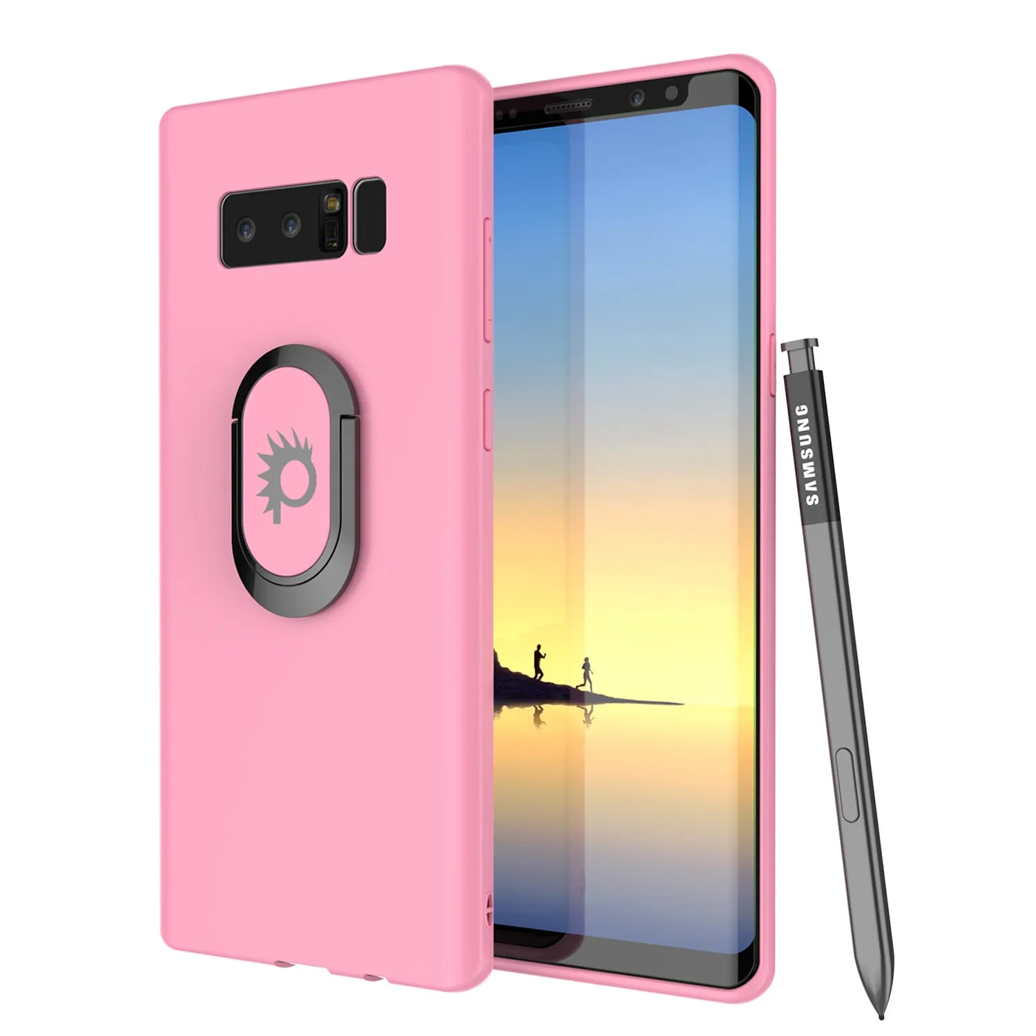 Galaxy Note 8 Punkcase Magnetix Screen Protector Slim Case [Pink]