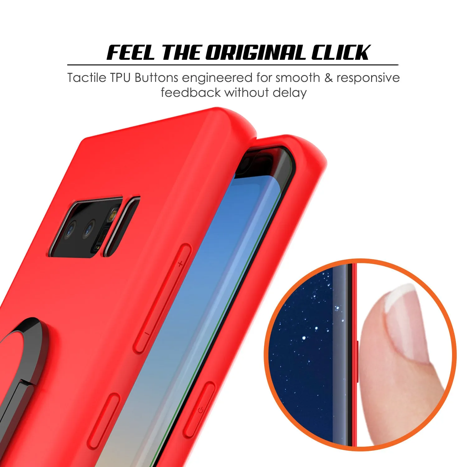 Galaxy Note 8 Punkcase Magnetix Screen Protector Slim Case [Red]