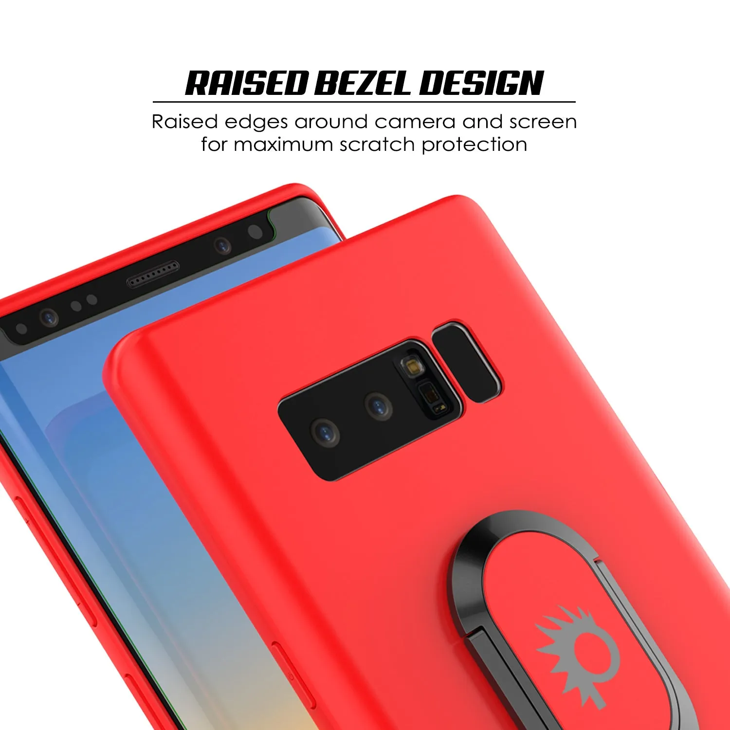 Galaxy Note 8 Punkcase Magnetix Screen Protector Slim Case [Red]