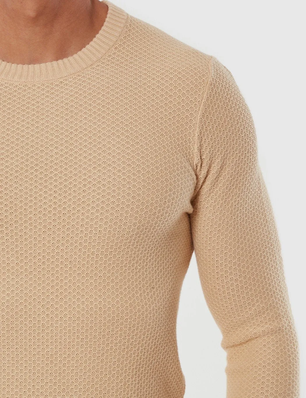 Gant Rugger Textured Knit Jumper - Warm Almond