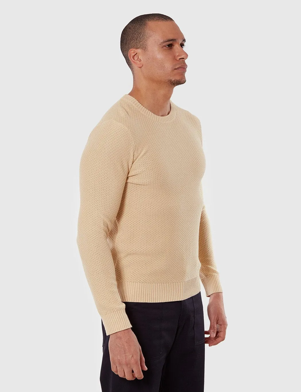 Gant Rugger Textured Knit Jumper - Warm Almond