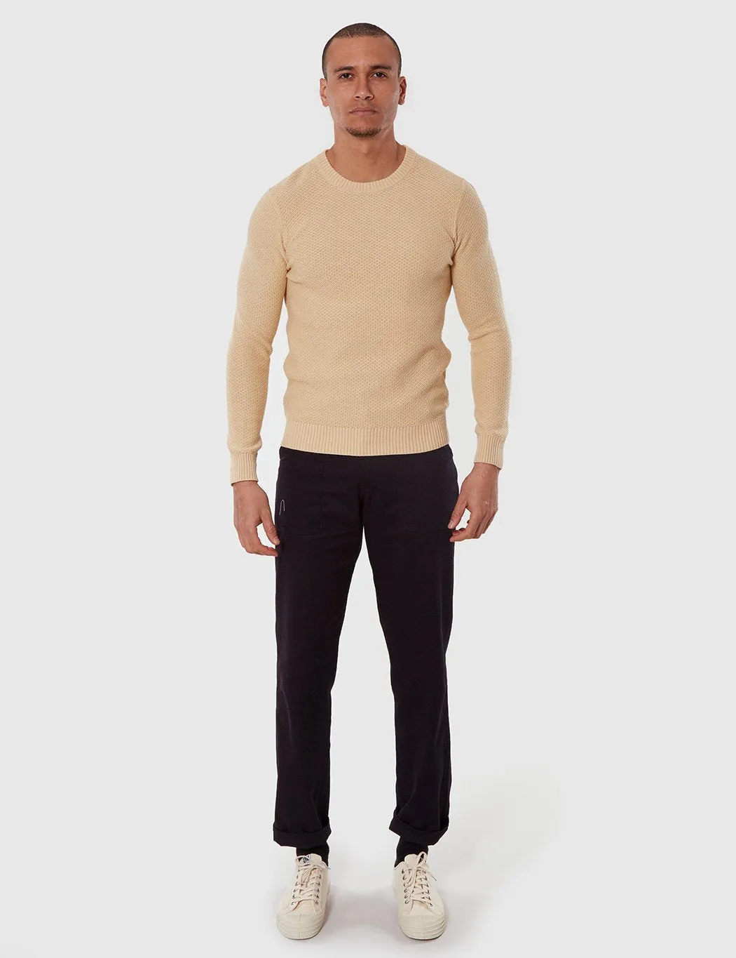 Gant Rugger Textured Knit Jumper - Warm Almond