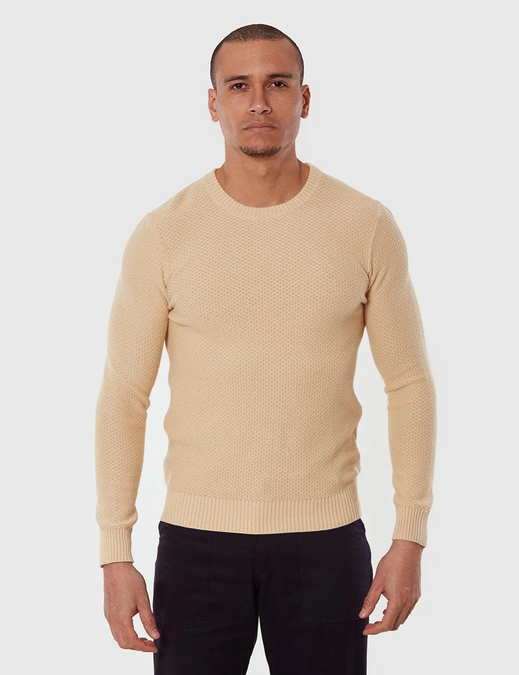 Gant Rugger Textured Knit Jumper - Warm Almond