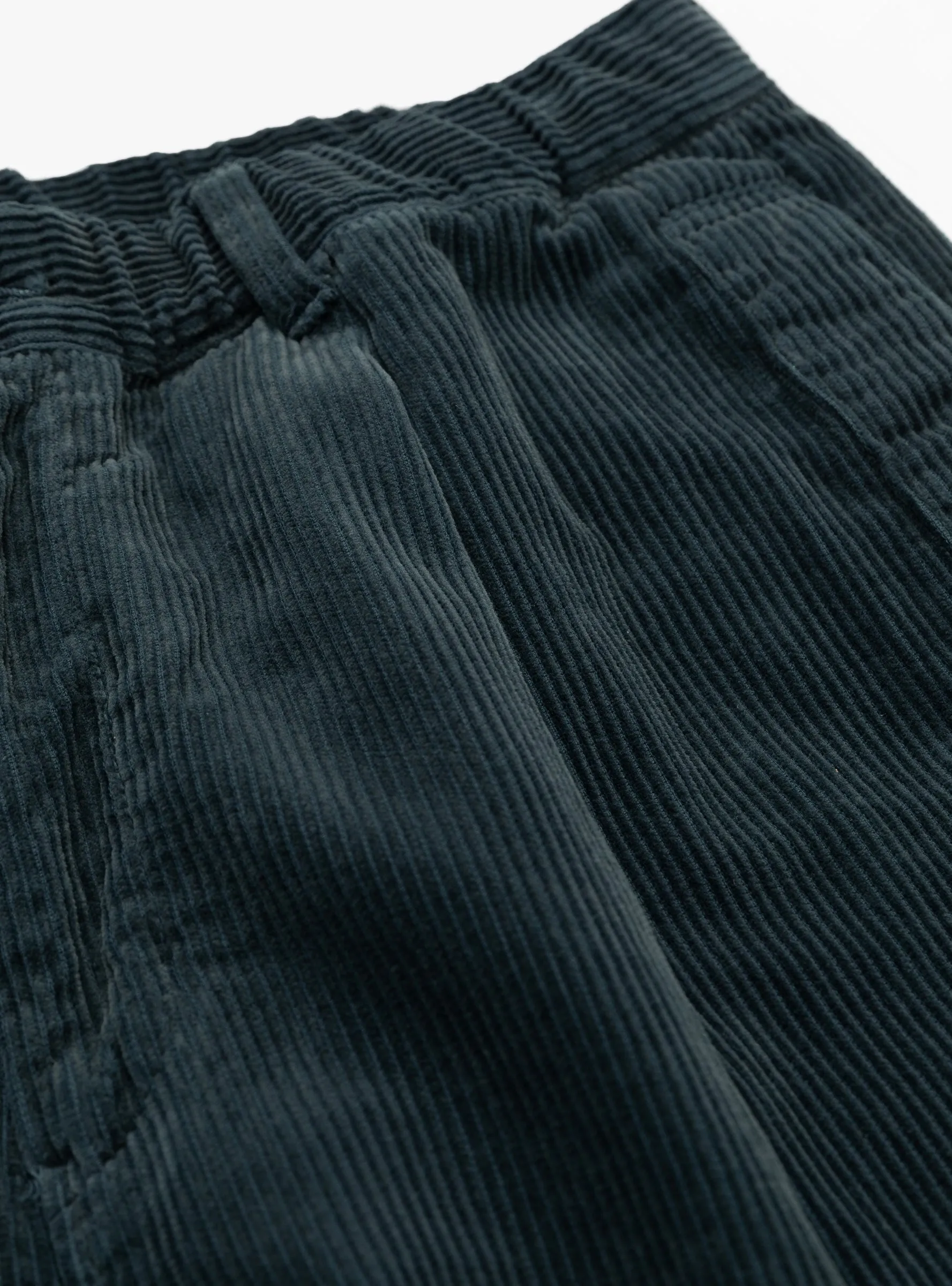 Garment-Dye Corduroy Pants Teal Blue