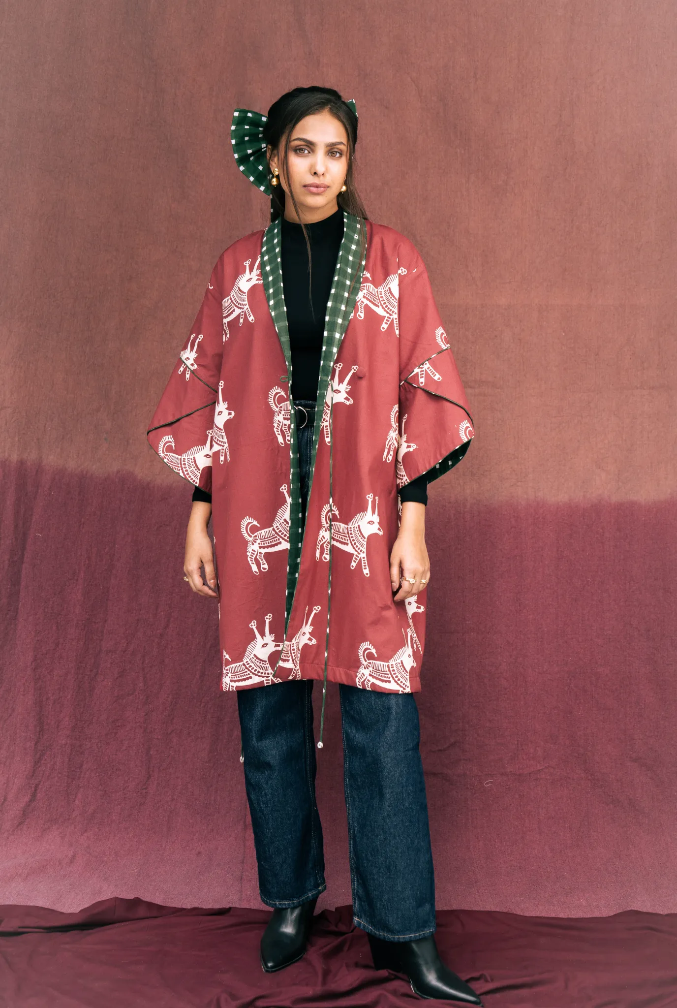 Gond Reversible Kimono Jacket