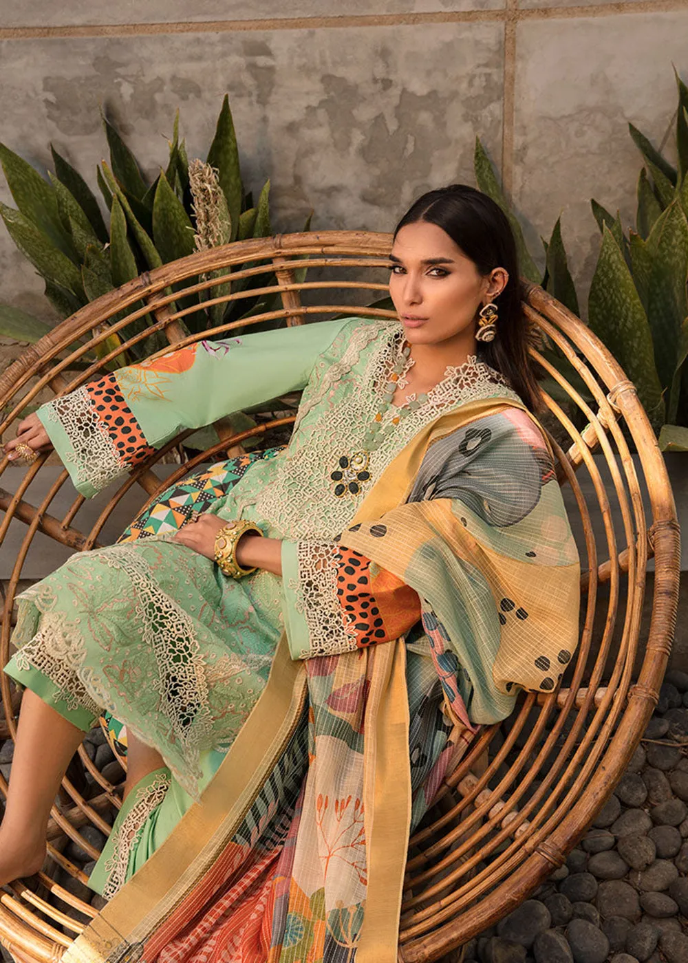 Green Luxury Lawn Suit | Rang Rasiya | Florence Lawn '23 | HAZEL - D9