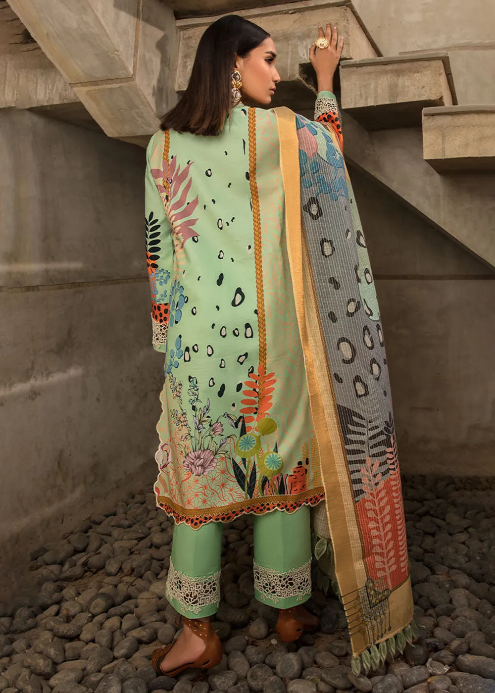 Green Luxury Lawn Suit | Rang Rasiya | Florence Lawn '23 | HAZEL - D9