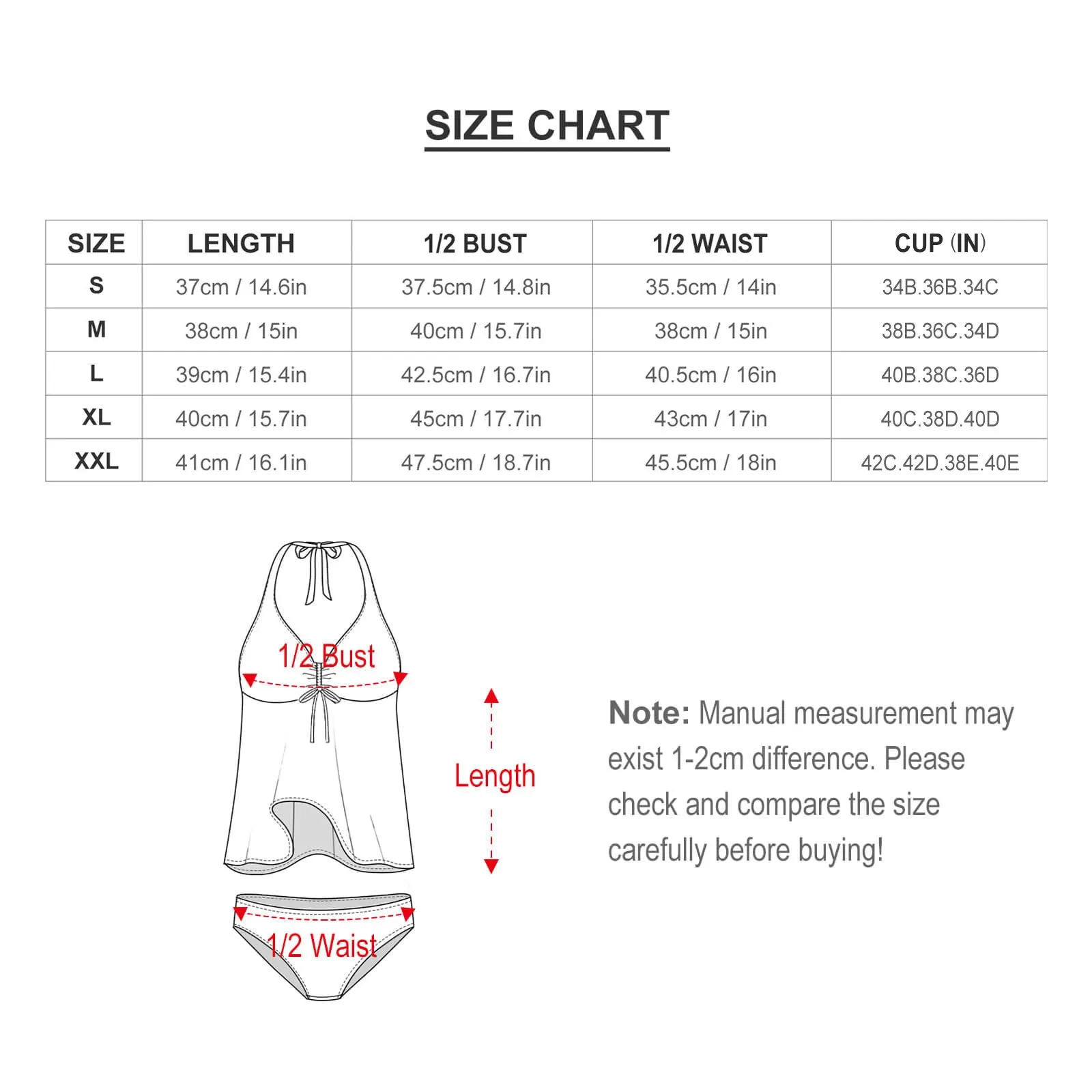 Happy Hands Women's Split Skirt Swimsuit