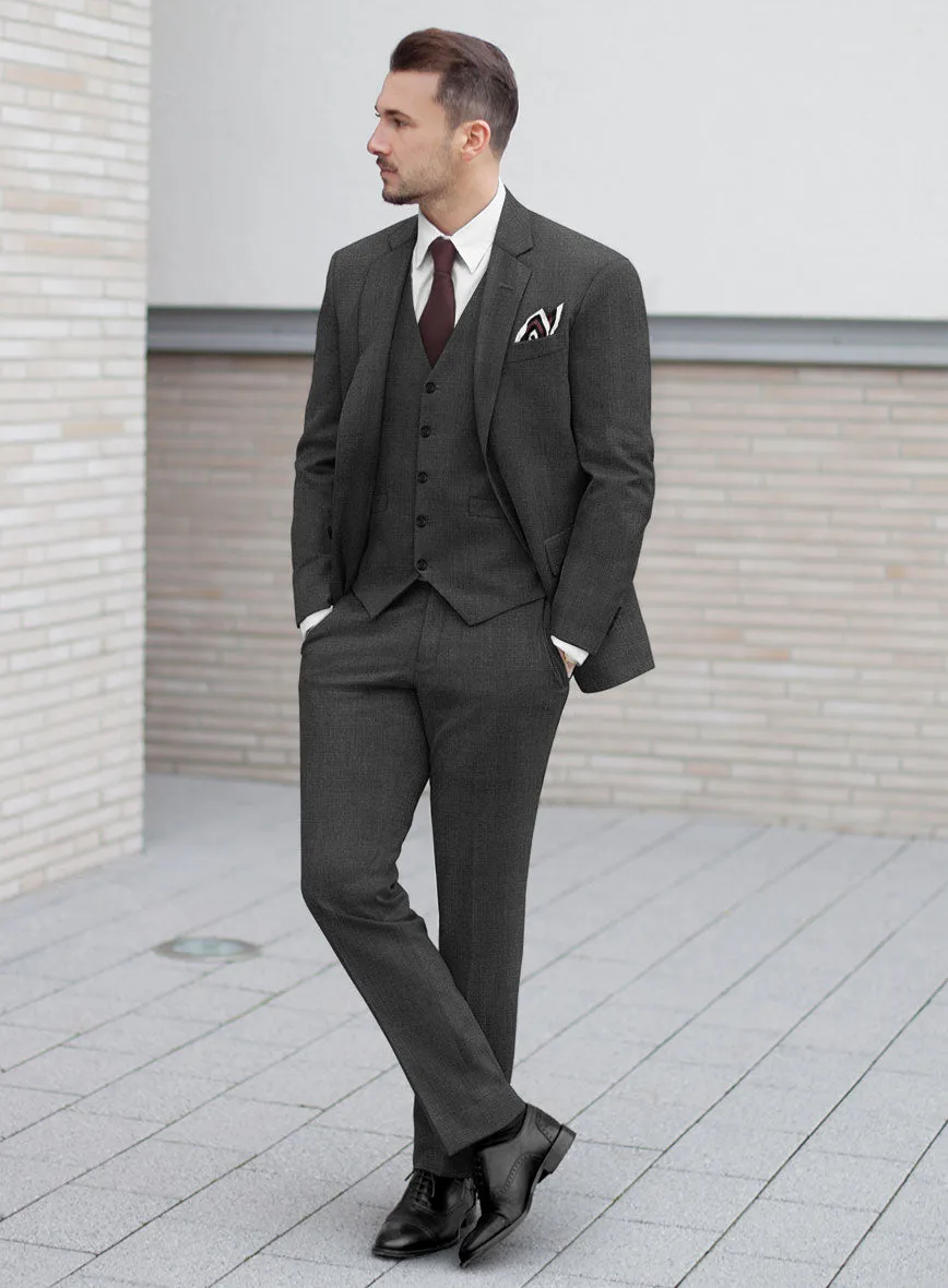 Hardy Minnis Charcoal Twill Wool Suit