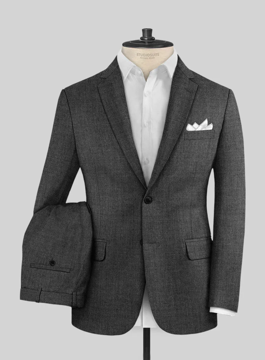 Hardy Minnis Charcoal Twill Wool Suit