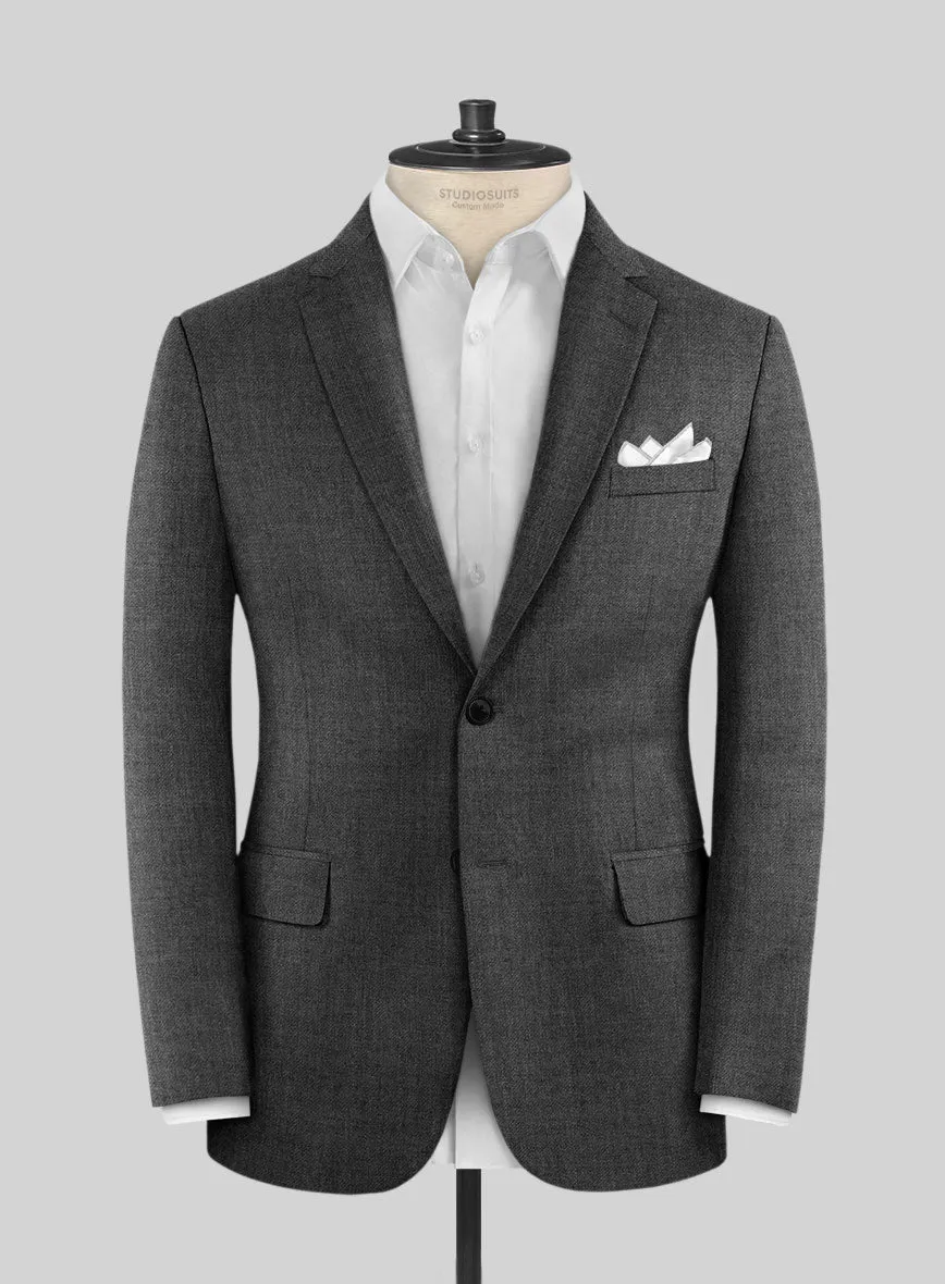 Hardy Minnis Charcoal Twill Wool Suit