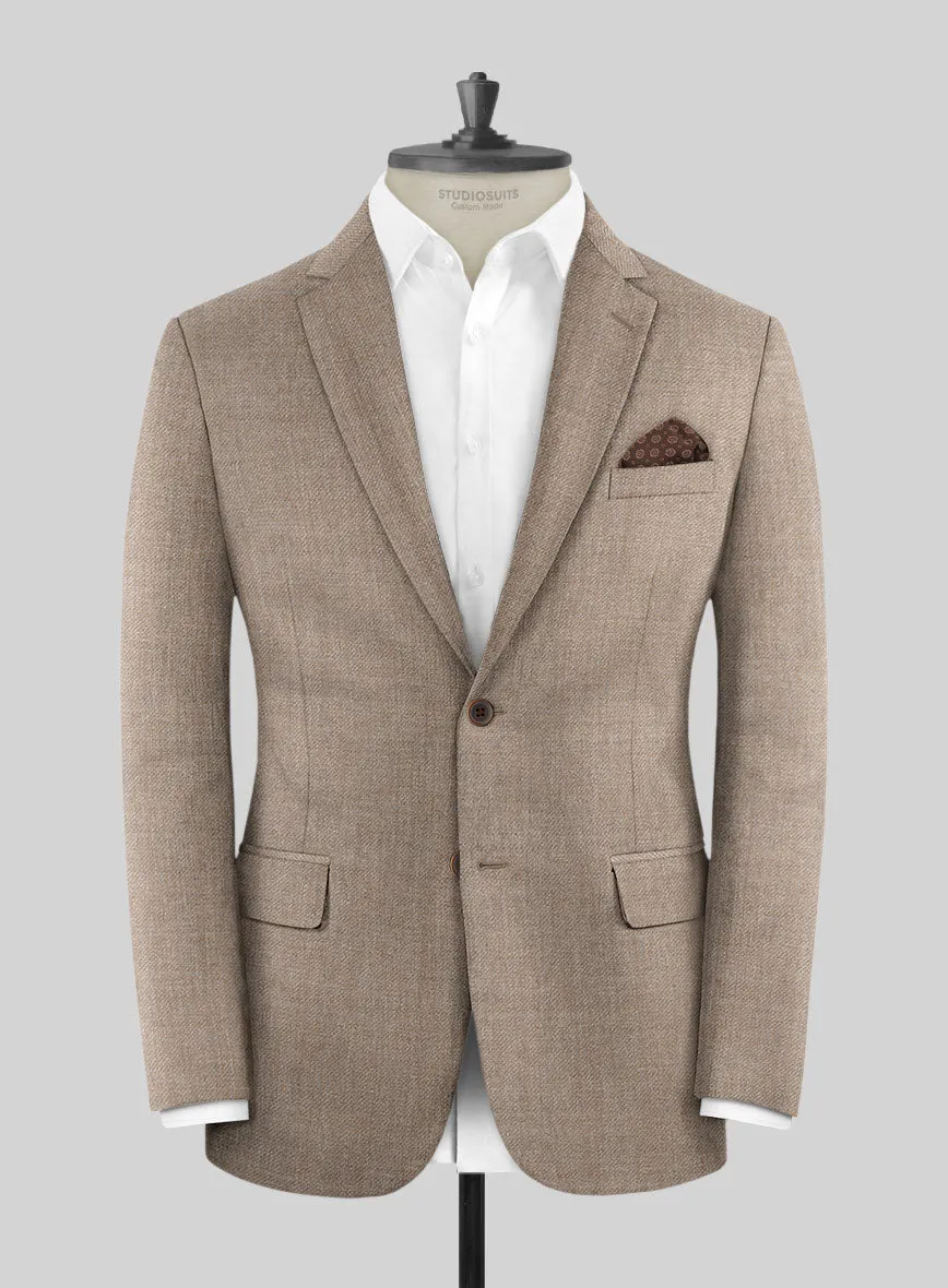 Hardy Minnis Light Brown Twill Wool Suit