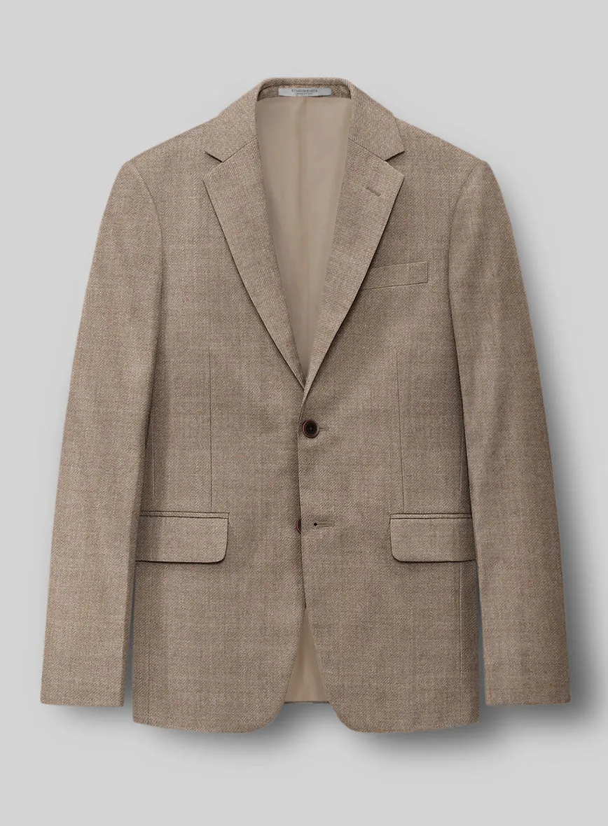 Hardy Minnis Light Brown Twill Wool Suit