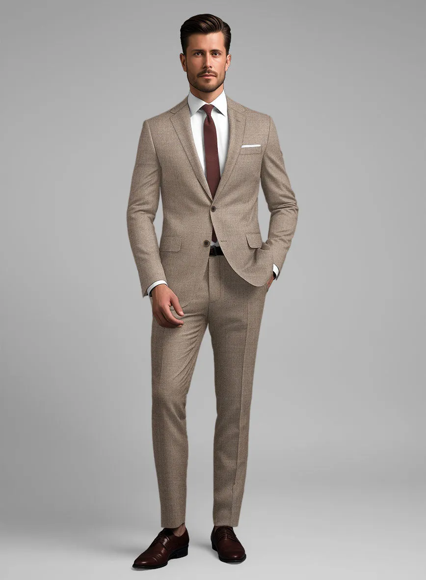 Hardy Minnis Light Brown Twill Wool Suit