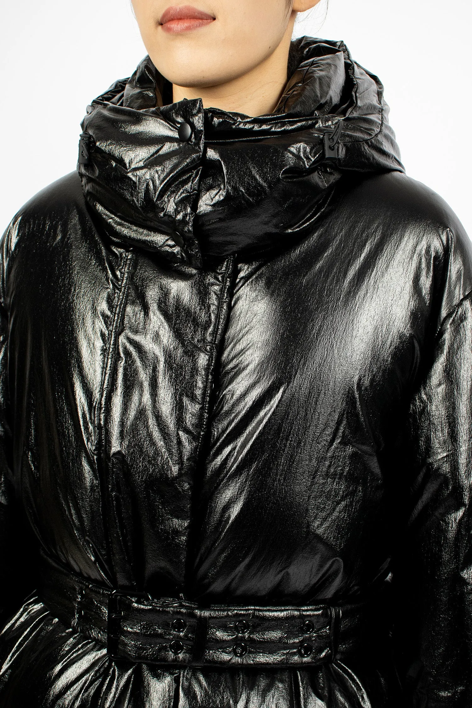 Hooded Puffer Jacket Black