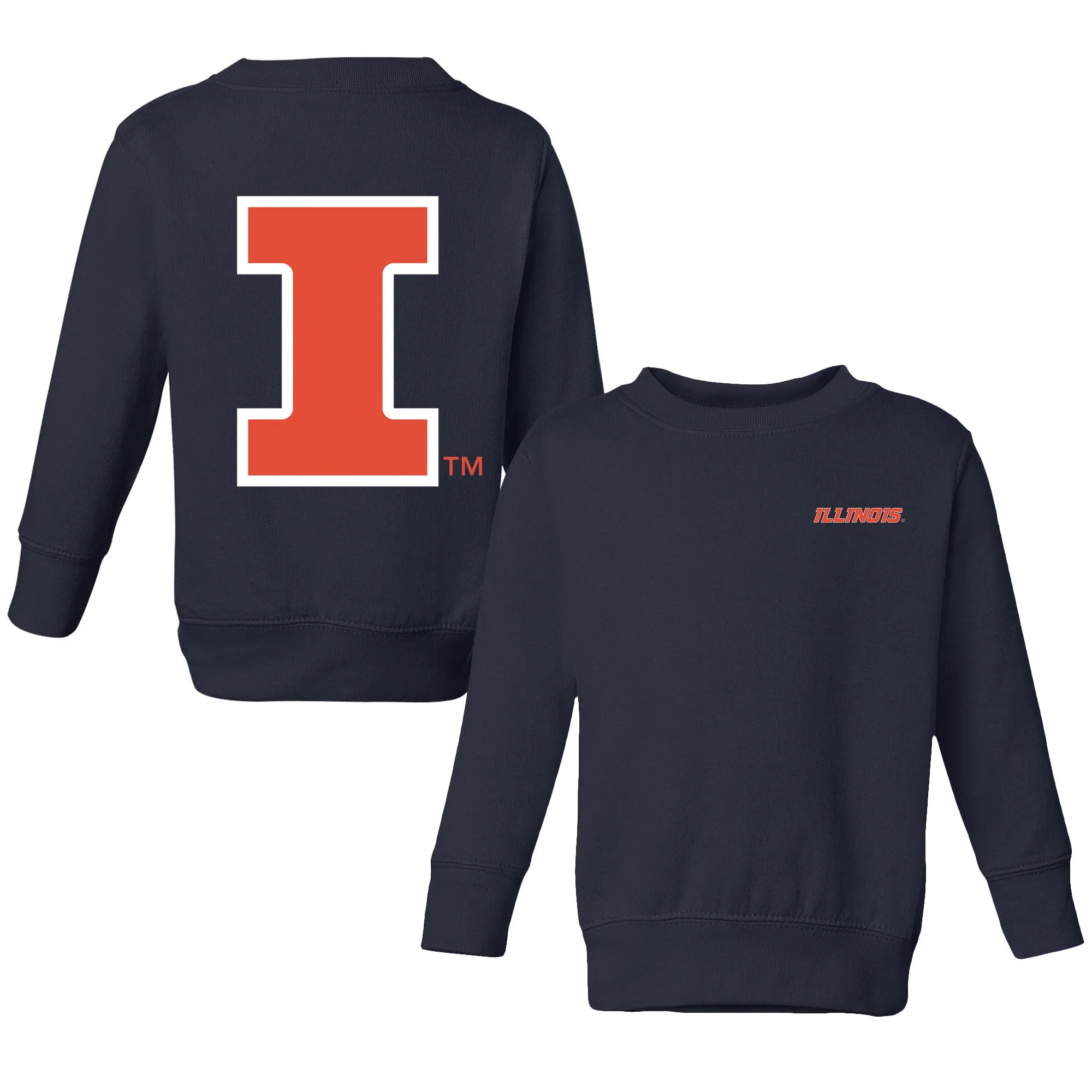 Illinois Fighting Illini Logo Toddler Crewneck Sweatshirt