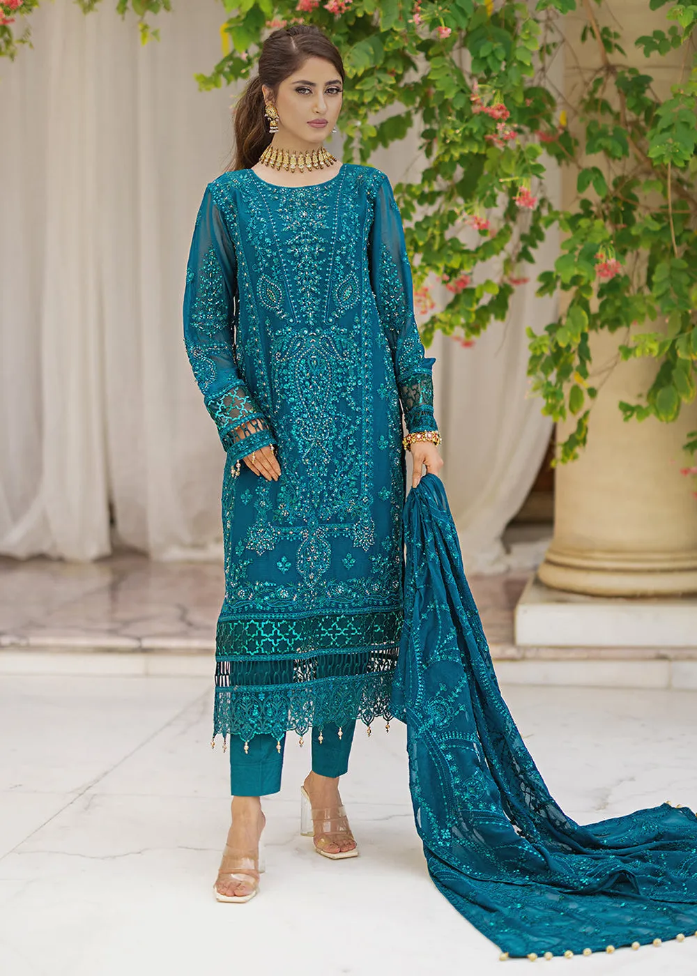 Ishq Aatish Luxury Chiffon '23 by Emaan Adeel | FAREEDA