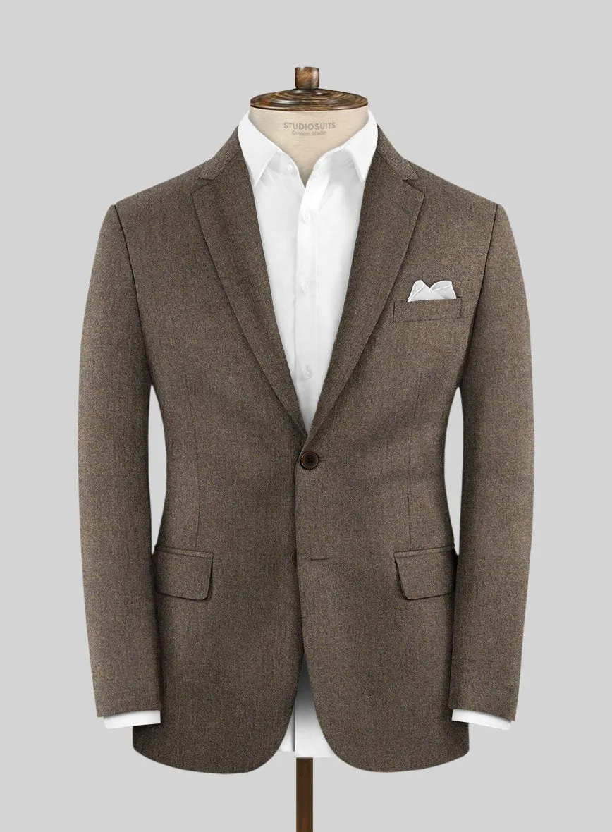 Italian Quelo Rust Brown Twill Flannel Suit