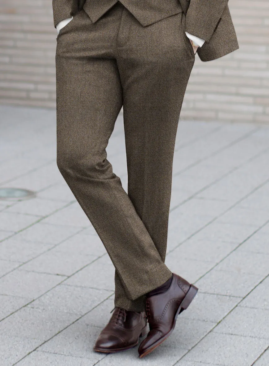 Italian Quelo Rust Brown Twill Flannel Suit