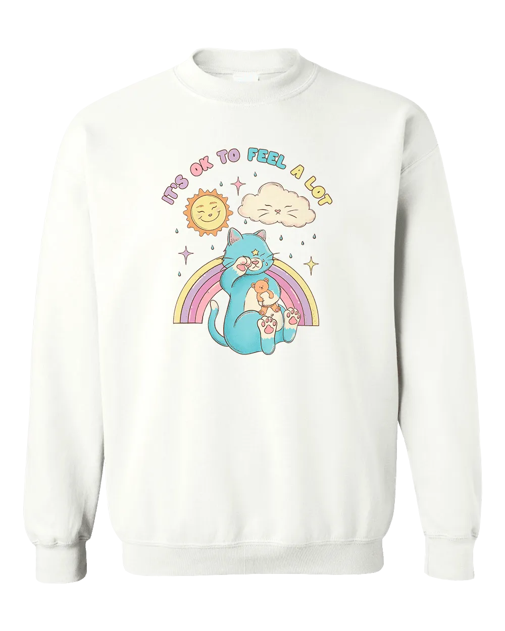 It's OK To Feel A Lot (Cat) - Sweatshirt