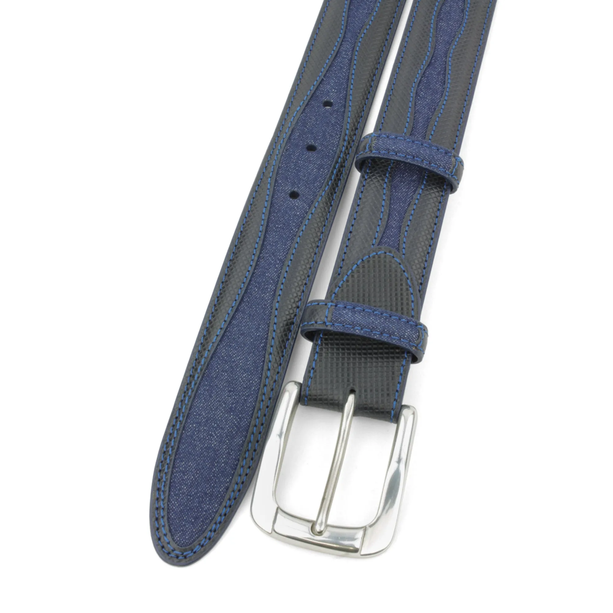 Jolson Navy Blue Denim Insert Belt