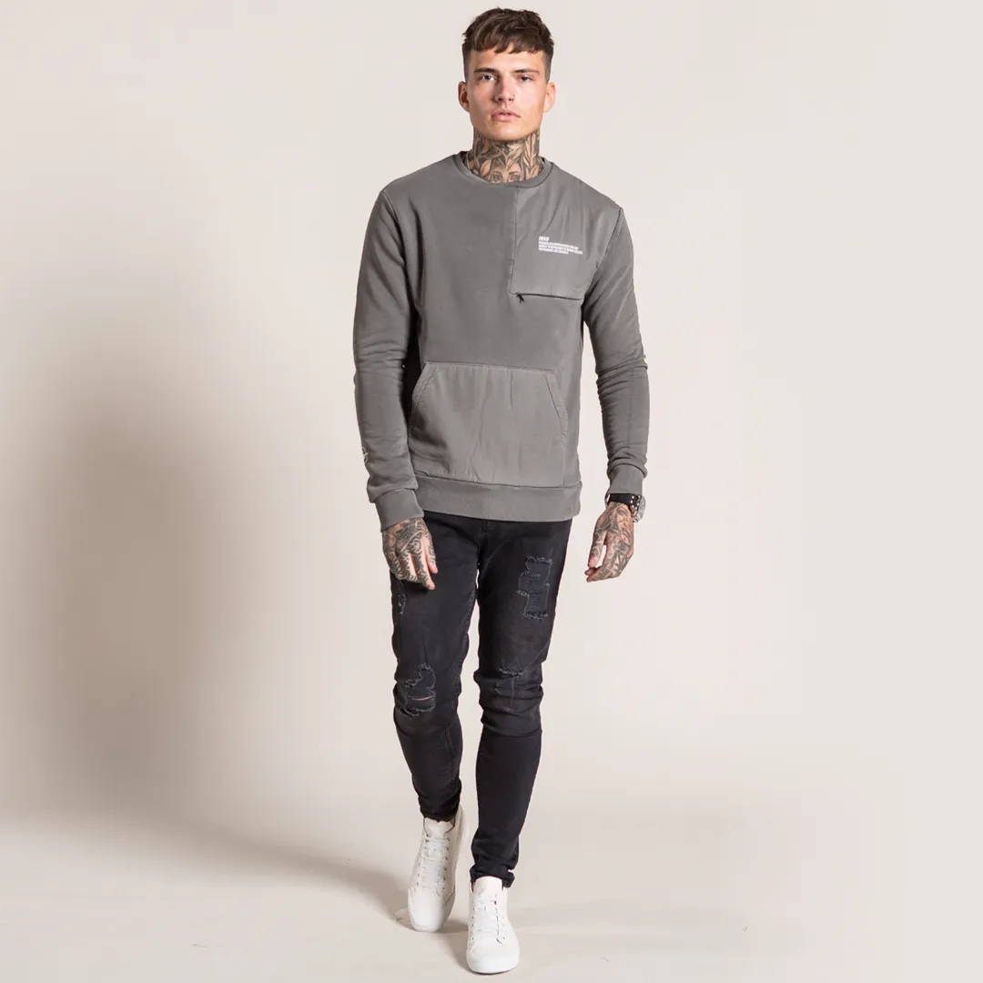 Karel Crew Sweater - Grey