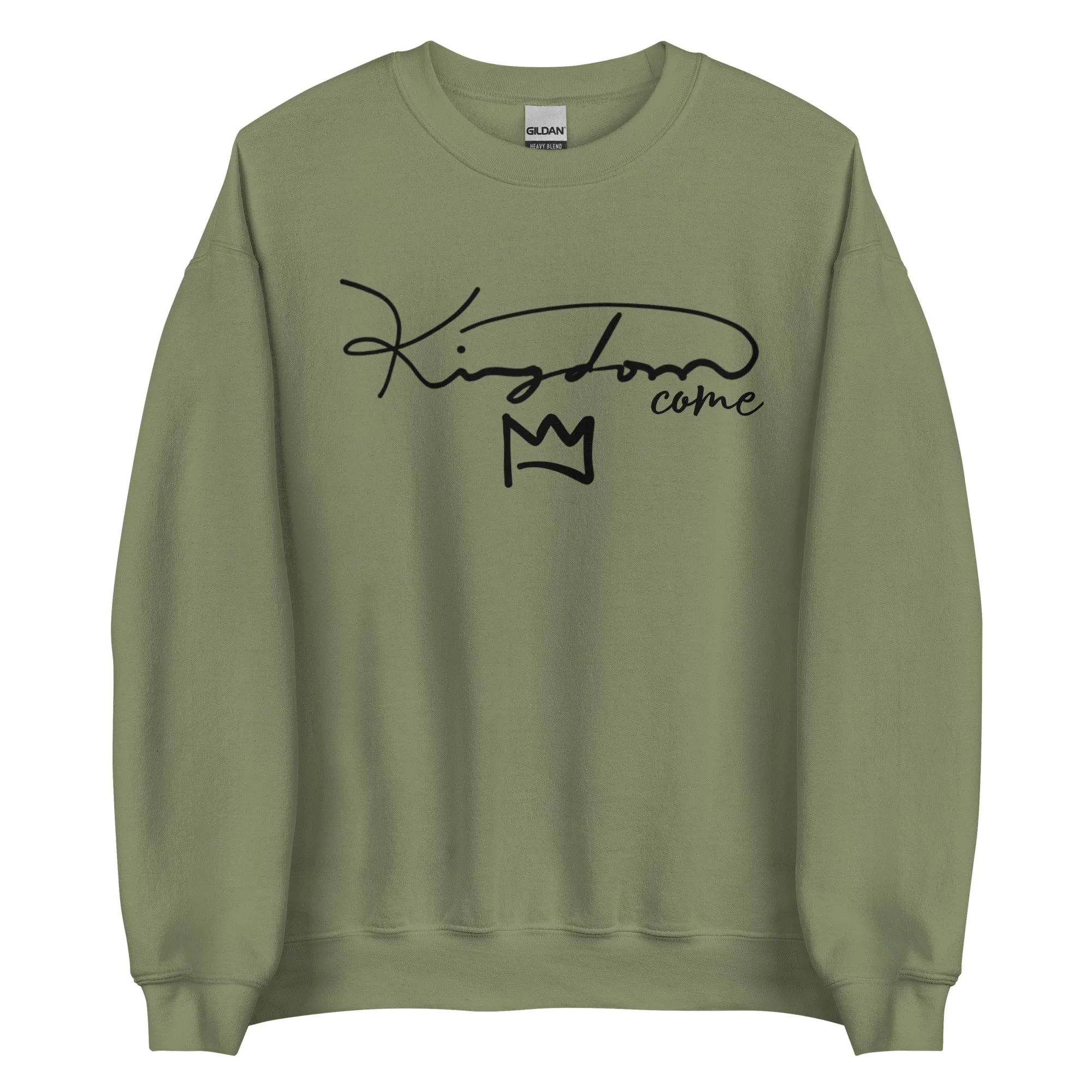 Kingdom Come Unisex Sweatshirt (Pink, Light Blue, Military Green, and Tan)