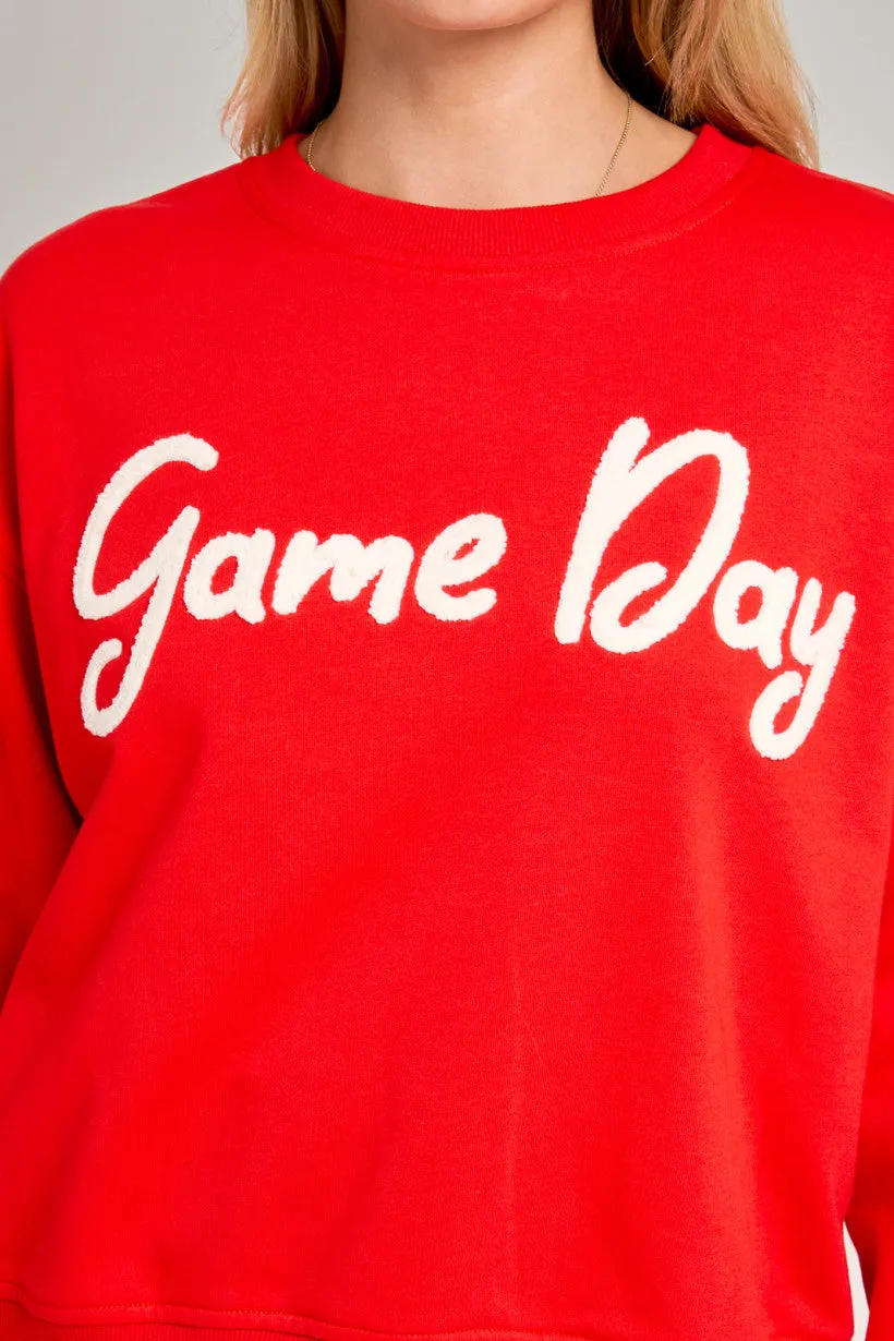 Ladies Lei Lis Round Neck Boxy "Game Day" Sweatshirt - ST2105