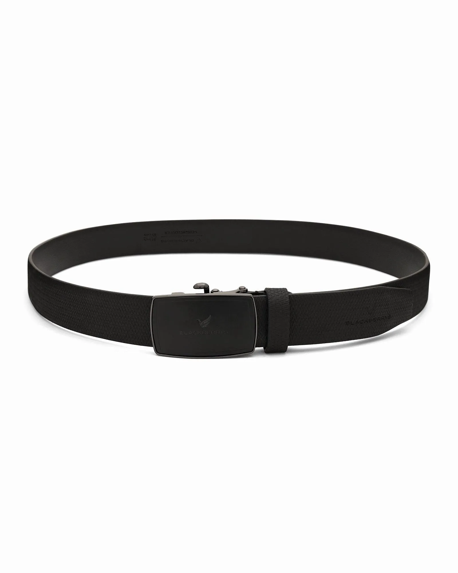 Leather Black Textured Belt - Urseth