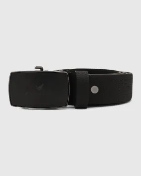 Leather Black Textured Belt - Urseth